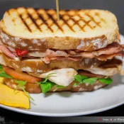 10.Sandwich vegetal con bacon